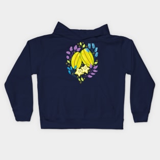 Star Fruit Floral Kids Hoodie